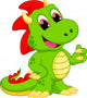Illustration of dragon cartoon Wall Decal
