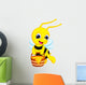 Cute bee cartoon Wall Decal