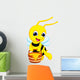 Cute bee cartoon Wall Decal