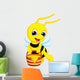 Cute bee cartoon Wall Decal