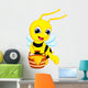 Cute bee cartoon Wall Decal