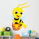 Cute bee cartoon Wall Decal