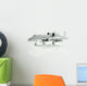 Military Miniature Toy Airplane on White Background Wall Decal