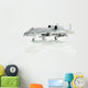 Military Miniature Toy Airplane on White Background Wall Decal
