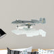Military Miniature Toy Airplane on White Background 