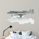 Military Miniature Toy Airplane on White Background 