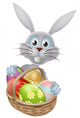 Eggs basket Easter bunny rabbit Wall Decal