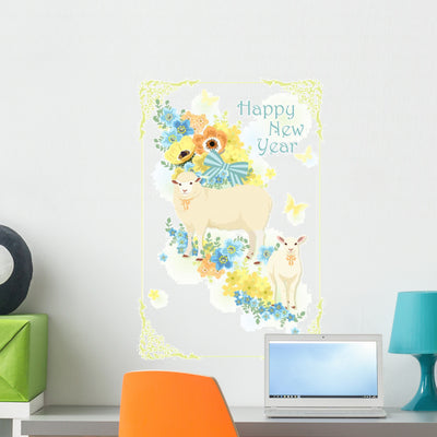 Wall Decal shown on a wall