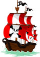 Pirate Ship Wall Decal