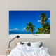 Tropical sandy beach with palm trees, Dominican Republic 