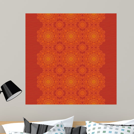 Ethnic decorative border with lacy ornament. 