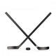Ice Hockey Sticks and Puck 3d 