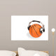 Basketball Ball and Headphones 
