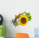 A smiling bee near the big beehive Wall Decal