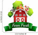 A Farm Fresh Label with a Farmhouse and Farm Animals Wall Decal