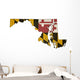 Maryland Flag Map Wall Decal