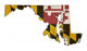 Maryland Flag Map Wall Decal