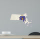 Massachusetts flag map Wall Decal