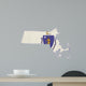 Massachusetts flag map Wall Decal