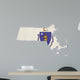 Massachusetts flag map Wall Decal