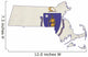 Massachusetts flag map Wall Decal