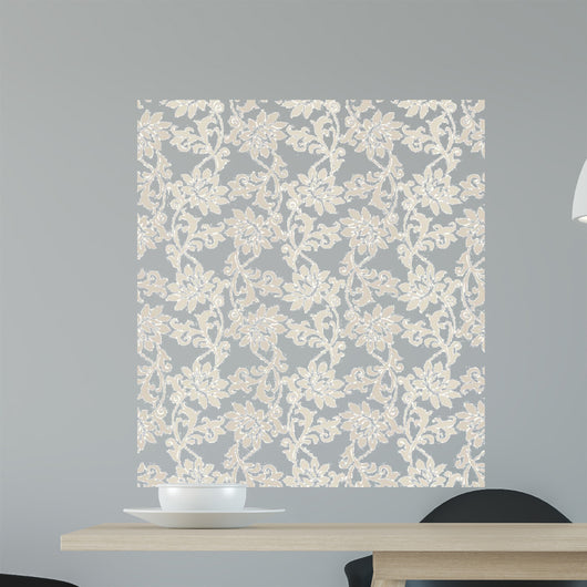 Fancy Floral Seamless Vector Wall Decal