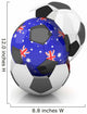 Australia Soccer Ball Isolated White Background 