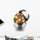 Ghana soccer ball isolated white background Wall Decal