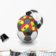 Ghana soccer ball isolated white background Wall Decal