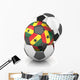 Ghana soccer ball isolated white background Wall Decal