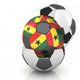 Ghana soccer ball isolated white background Wall Decal