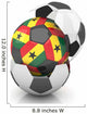 Ghana soccer ball isolated white background Wall Decal