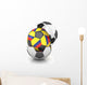 Colombia Soccer Ball Isolated White Background Wall Decal