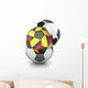 Colombia Soccer Ball Isolated White Background Wall Decal