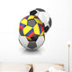 Colombia Soccer Ball Isolated White Background Wall Decal