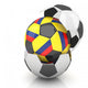 Colombia Soccer Ball Isolated White Background Wall Decal