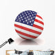 Usa Soccer Ball Isolated White Background Wall Decal