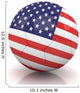 Usa Soccer Ball Isolated White Background Wall Decal
