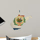 West Virginia flag map Wall Decal