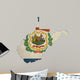 West Virginia flag map Wall Decal