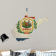 West Virginia flag map Wall Decal
