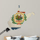 West Virginia flag map Wall Decal