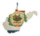 West Virginia flag map Wall Decal