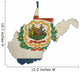 West Virginia flag map Wall Decal