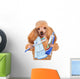 Brushing Teeth Dog Wall Decal