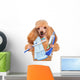 Brushing Teeth Dog Wall Decal