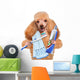 Brushing Teeth Dog Wall Decal