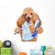 Brushing Teeth Dog Wall Decal