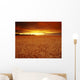 Sunset Over Wheat Field Wall Mural