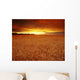 Sunset Over Wheat Field Wall Mural